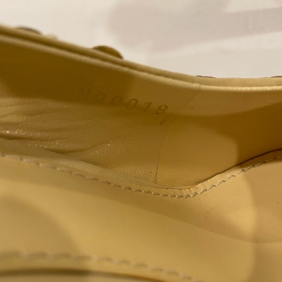 Louis Vuitton patent leather sequin heels pumps slingback white gold 37 - Picture 7 of 11